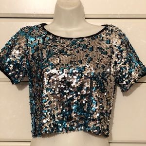 Sequin Crop Top